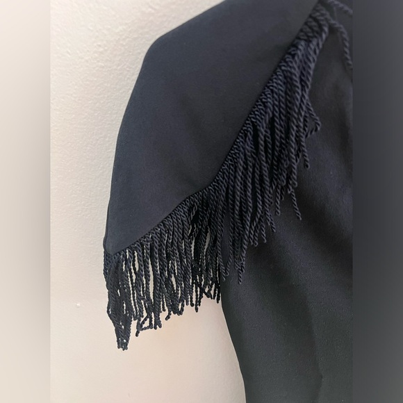 Nookie Fringe Mendez Black Elegant MIDI Dress NWT Small - Picture 6 of 9